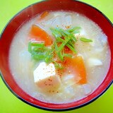 豆腐と野菜のとろみ味噌汁
